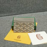 Goyard Saint Sulpice Card Holder Wallet With Dust & OG Box Grey 9636